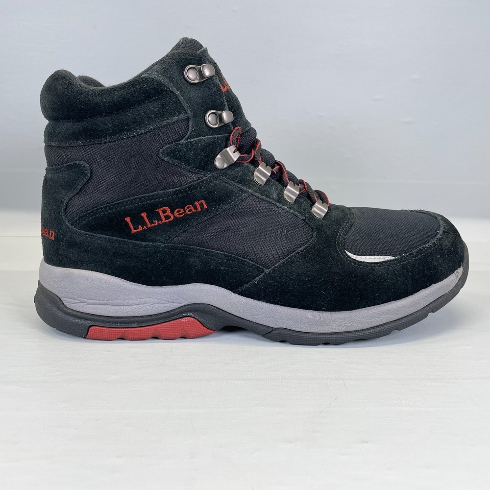 L. L. Bean Hiking Boots Mens Size 11 M Black Suede Comfort Casual Lace Up Shoes